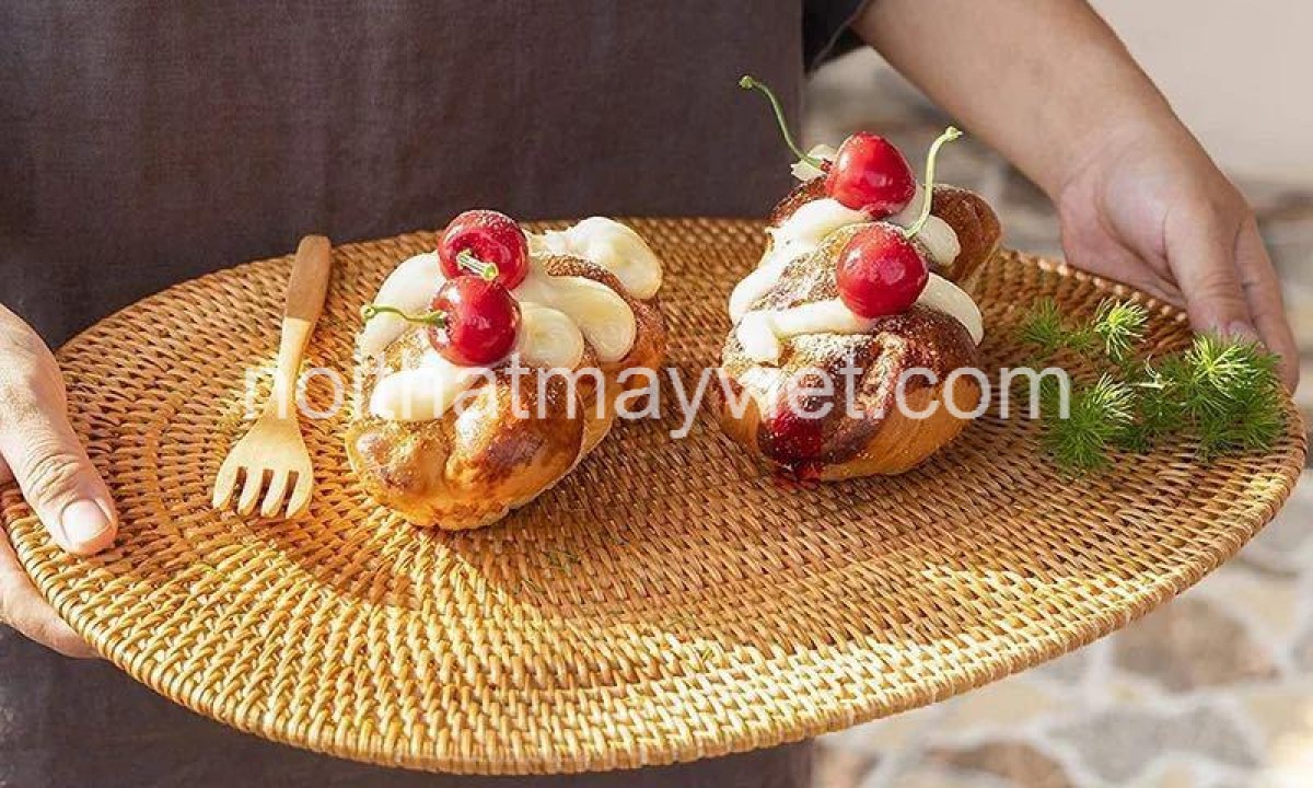 Khay Đựng Đồ Mây Tre KDMT0034